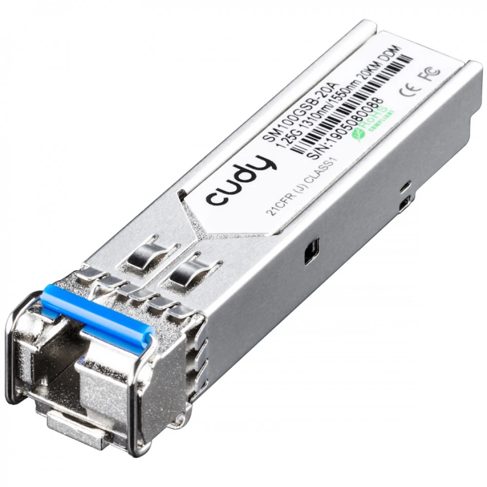 Транссивер CUDY SM100GSB-20A WDM, 1.25G, 20км