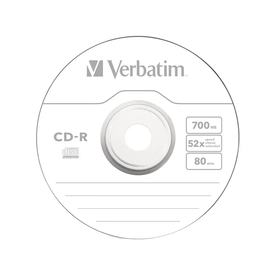 Диск CD-R Verbatim, 700MB, 52x, 25 шт