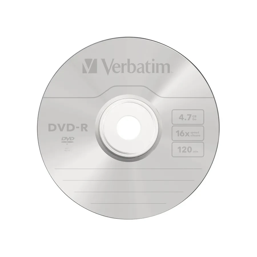 Диск DVD-R Verbatim, 4.7GB, 16x, 1 шт