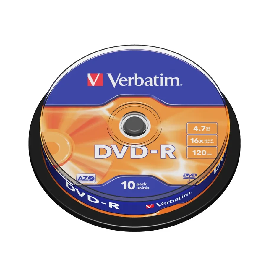 Диск DVD-R Verbatim, 4.7GB, 16x, 10 шт — 2