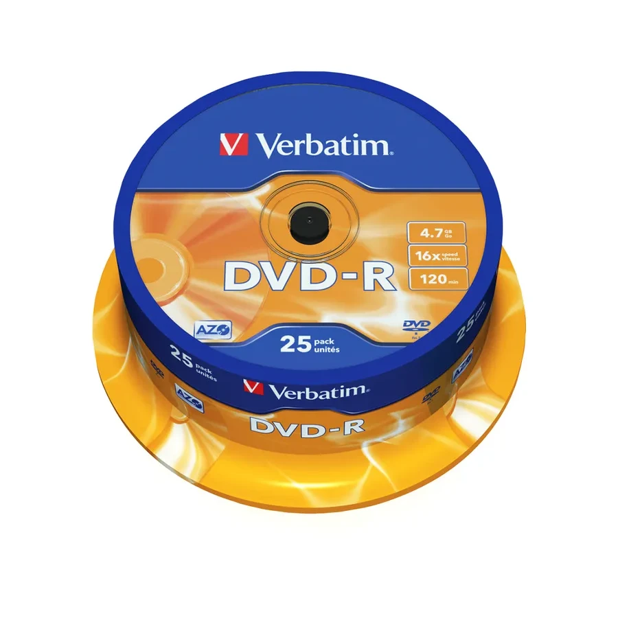 Диск DVD-R Verbatim, 4.7GB, 16x, 25 шт — 2