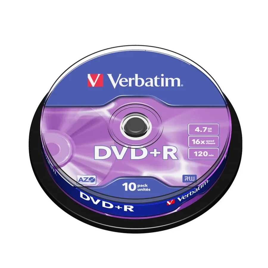 Диск DVD+R Verbatim, 4.7GB, 16x, 10 шт — 2