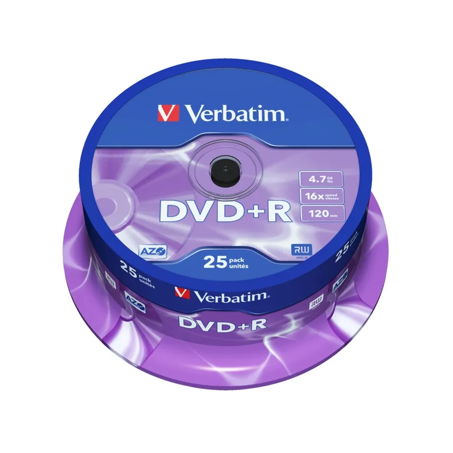 Диск DVD+R Verbatim, 4.7GB, 16x, 25 шт — 2
