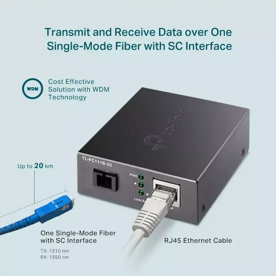 Медиаконвертер TP-Link TL-FC111B-20, 10/100 Мбит/s — 5