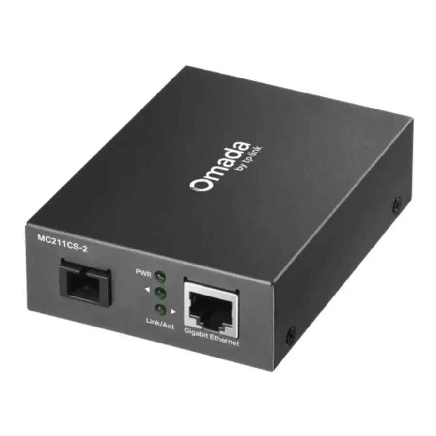 Оптический медиаконвертер GbE  WDM TP-LINK MC211CS-2 <1000M, Tx:1550nm/Rx:1310nm, BiDi, SM, SC, 2Km> — 2