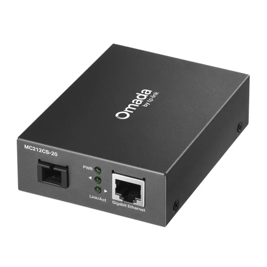 Оптический медиаконвертер GbE  WDM TP-LINK MC212CS-20 <1000M, Tx:1310nm/Rx:1550nm, BiDi,SM,SC, 20Km> — 2