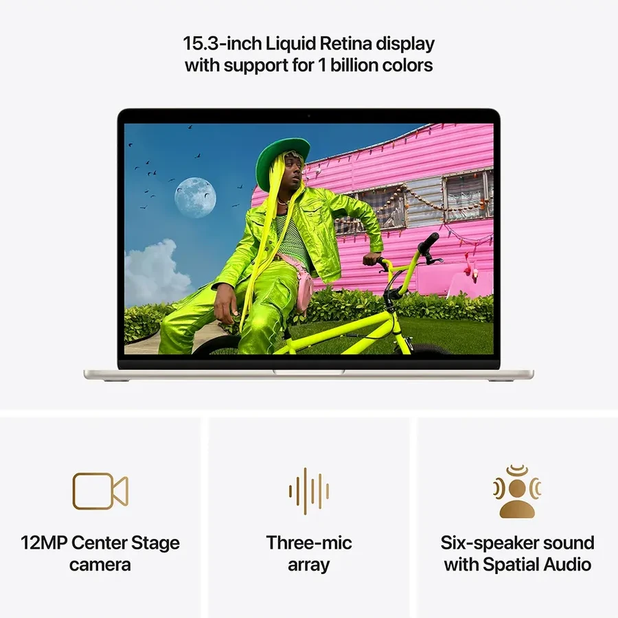 Ноутбук 15-inch MacBook Air: chip with 10-core CPU and 10-core GPU, Apple M5, 16 ГБ, 512 ГБ, 15.3" — 4