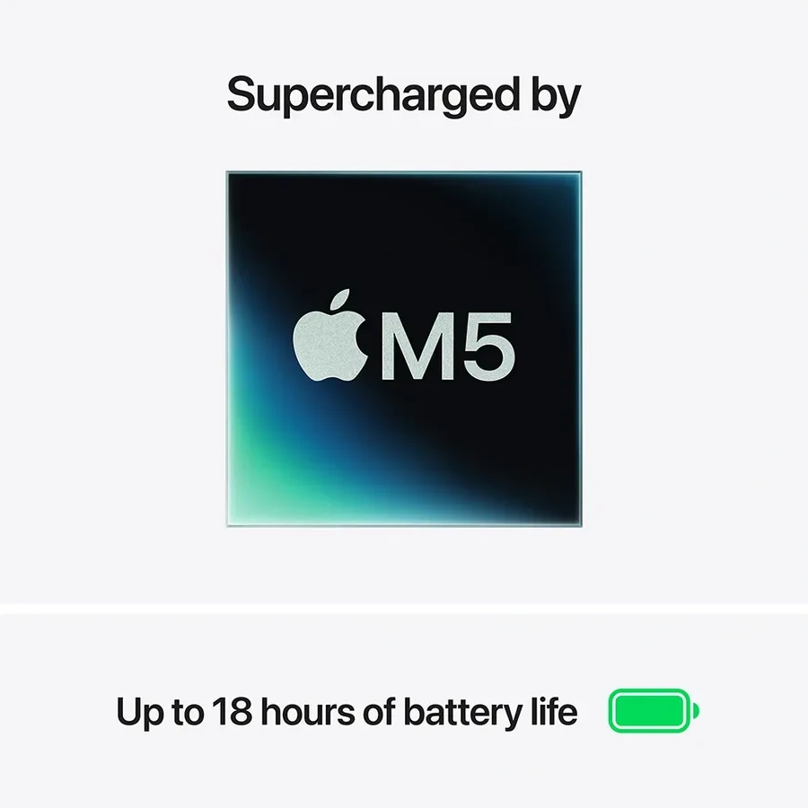 Ноутбук 15-inch MacBook Air: chip with 10-core CPU and 10-core GPU, Apple M5, 16 ГБ, 512 ГБ, 15.3" — 5