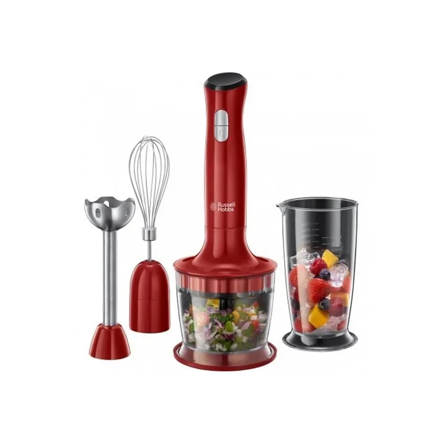 Погружной блендер Russell Hobbs 24700-56, 500W, 2 скорости, красный
