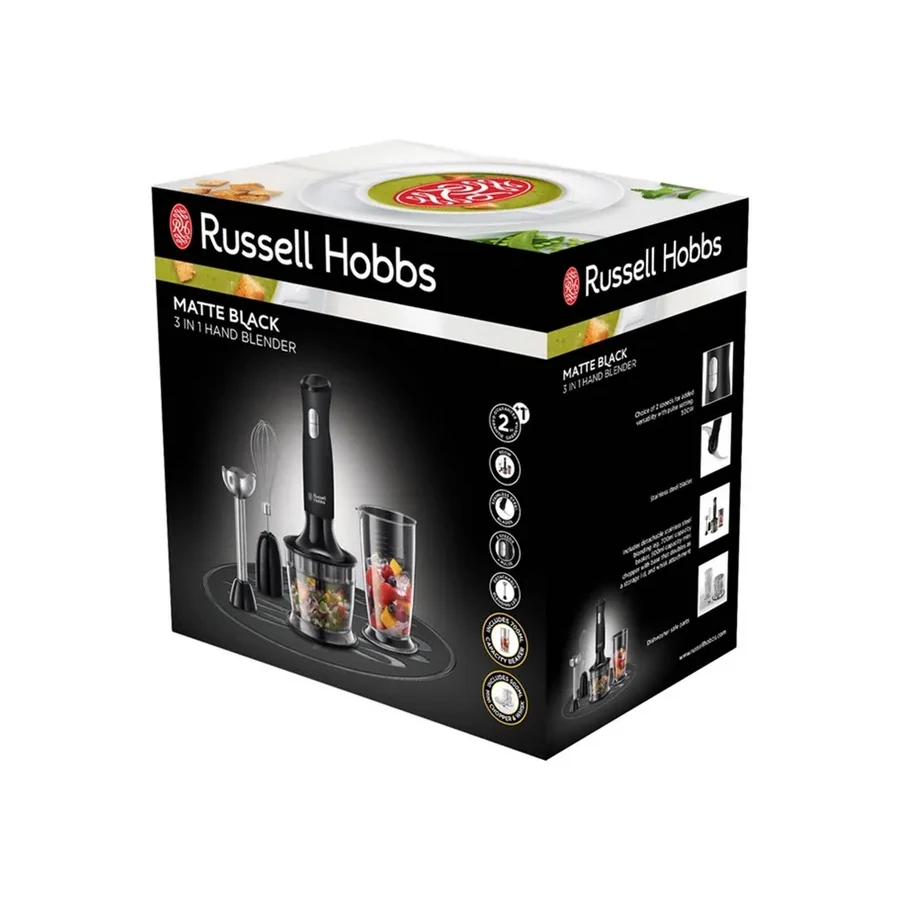 Погружной блендер Russell Hobbs 24702-56, 500W, 3 скорости, черный