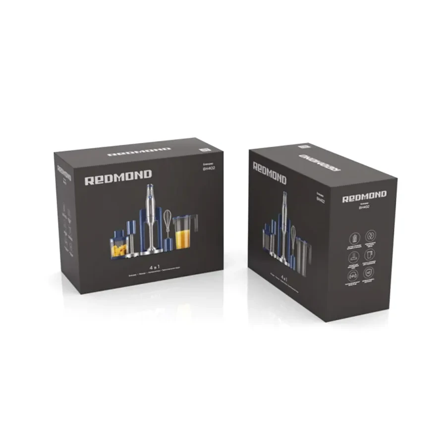 Погружной блендер Redmond BH402, 1200W, синий — 2