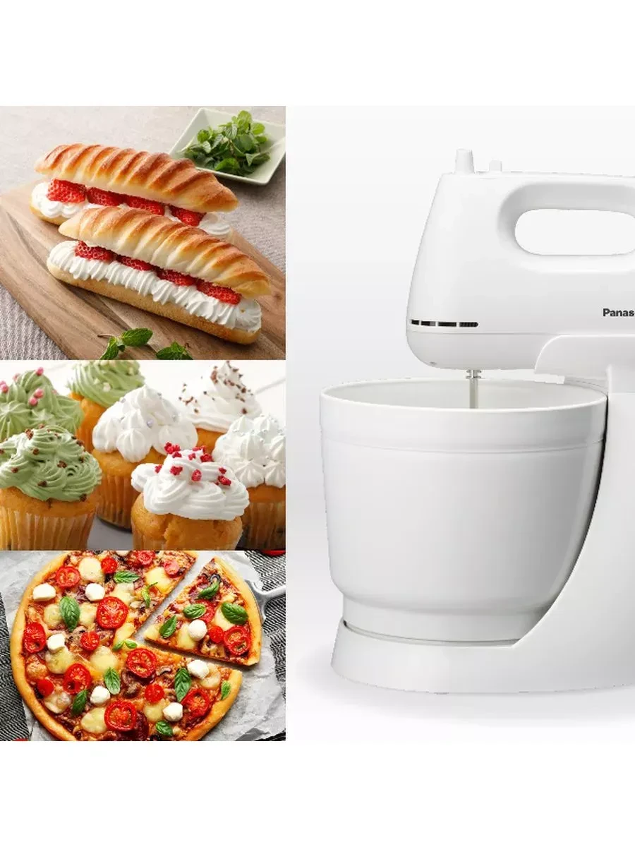 Миксер PANASONIC MK-GB3WTQ, вращающаяся чаша — 4