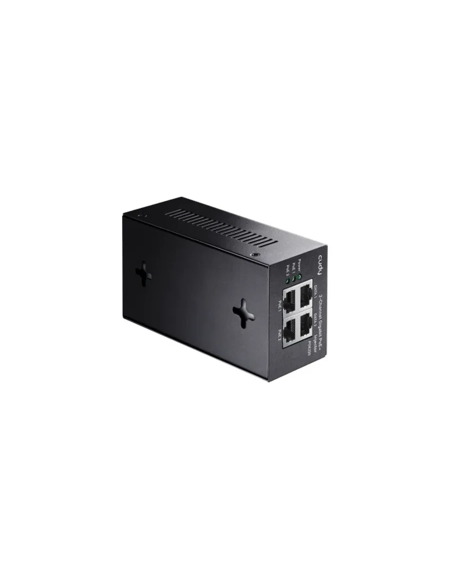 Инжектор PoE+ GbE CUDY POE220, 2 канала 30W — 4