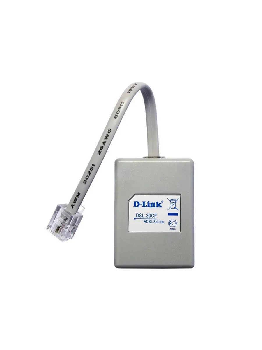ADSL splitter D-Link DSL-30CF, 1 телефон, 1 modem — 3