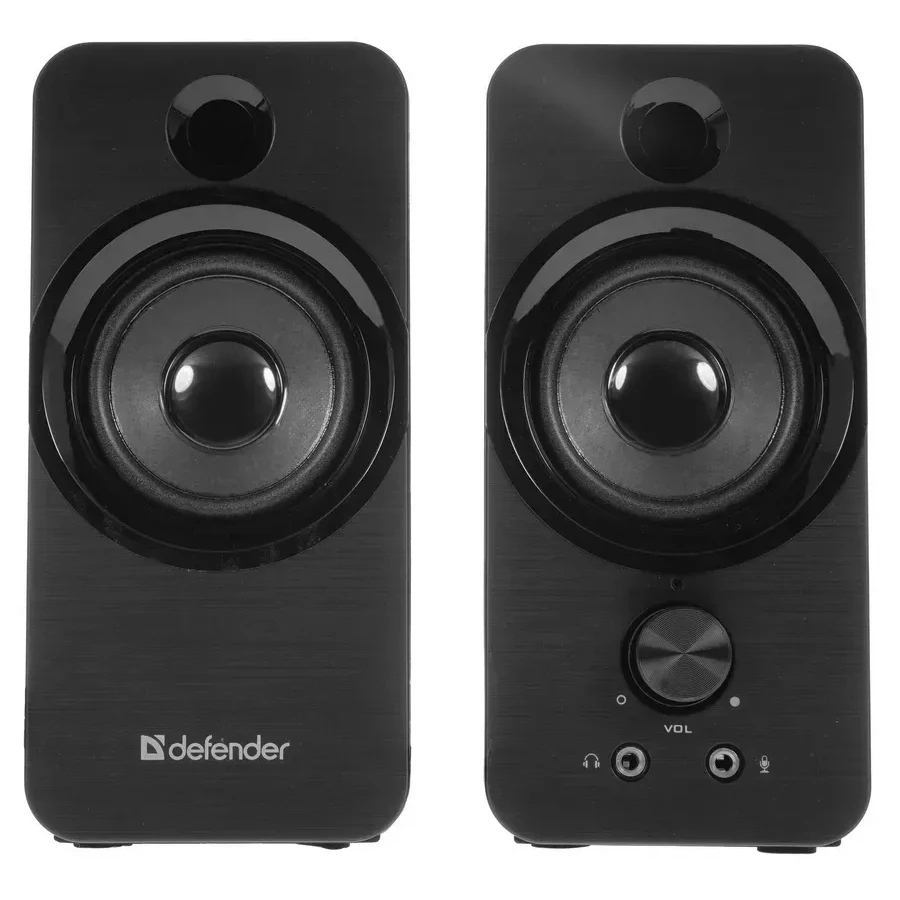 Колонки Defender SPK-190 (2.0), Black, 8Вт (2х4) RMS, 20Hz-70kHz, Mini Jack, USB — 3