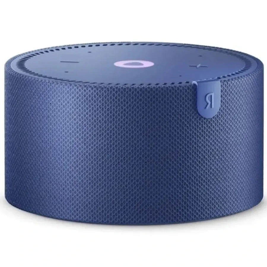 Умная колонка Yandex Station Mini с часами, 10 Вт, Wi-Fi, синяя