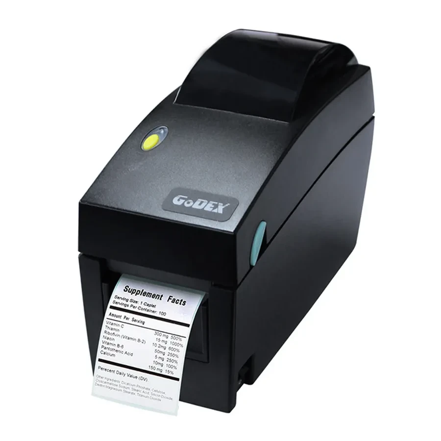 Принтер этикеток термо Godex DT2us (203DPI, 58/54, USB & Serial, 5IPS, 16MB SDRAM, 4MB Flash, RTC, Black) — 3