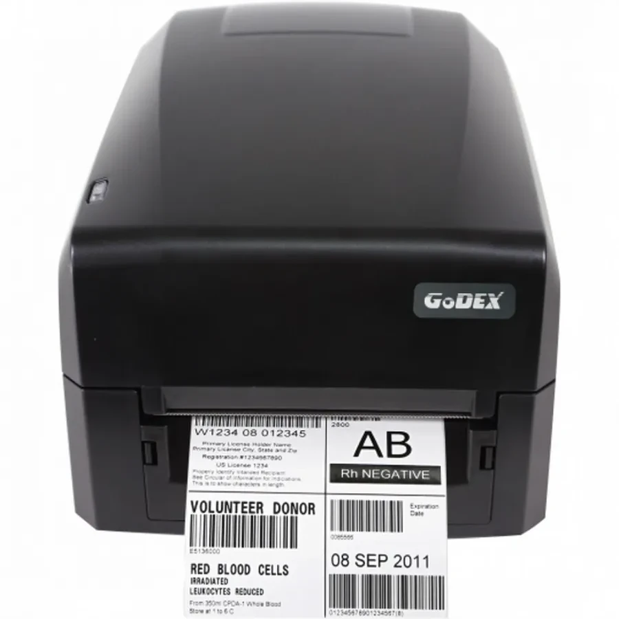 Принтер этикеток термотрансферный Godex GE300UES (203DPI, 118/108/12,7, USB & Serial & Ethernet, 5IPS, 16MB SDRAM, 8MB Flash, Black)