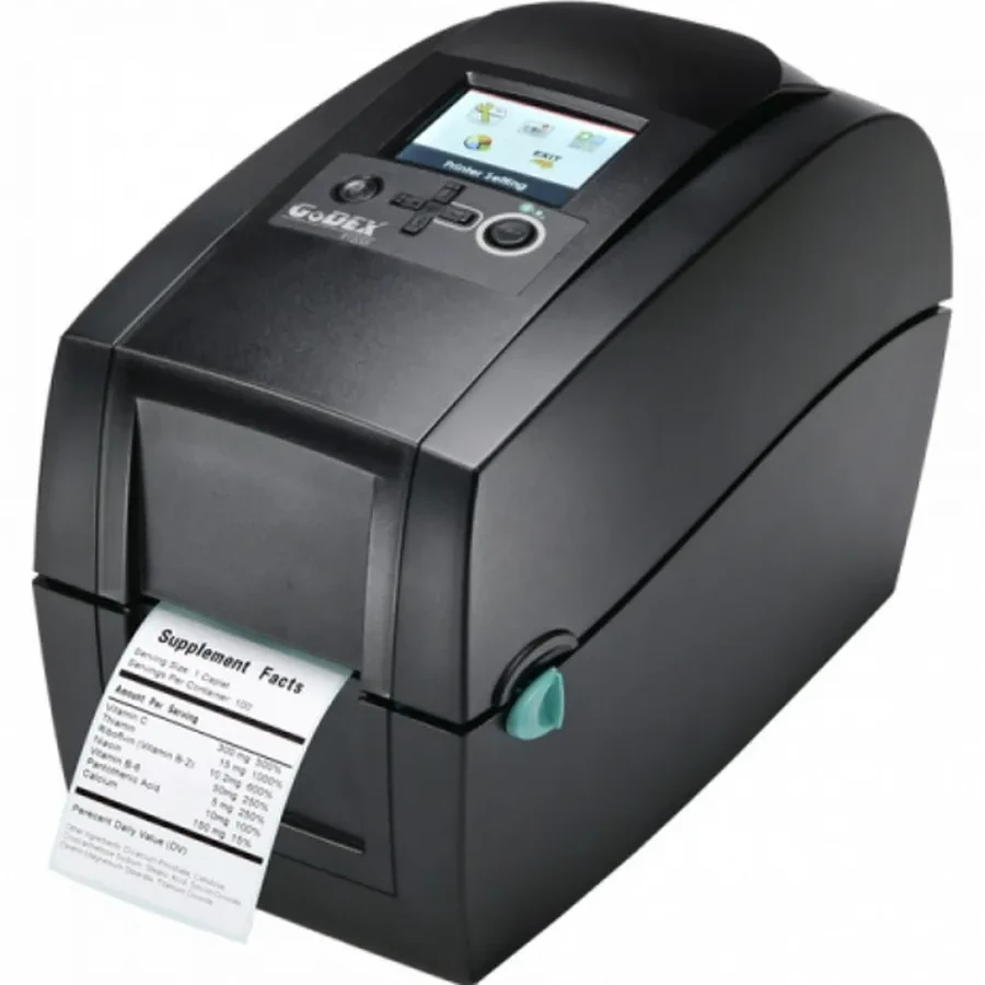 Принтер этикеток термотрансферный Godex RT200 (203DPI, 58/54/12,7, USB & Serial & Ethernet, 5IPS, 16MB SDRAM, 8MB Flash, RTC, Black)