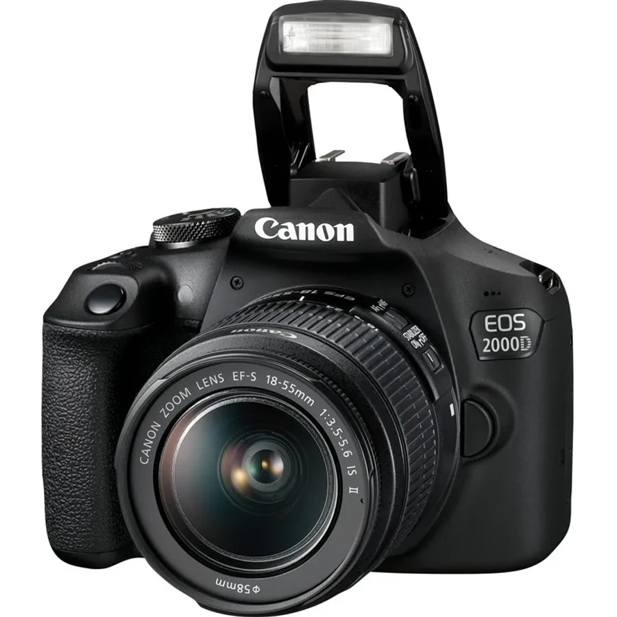Цифровой зеркальный фотоаппарат Canon EOS 2000D kit EF-S 18-55 DC III Black (2728C007AA)
