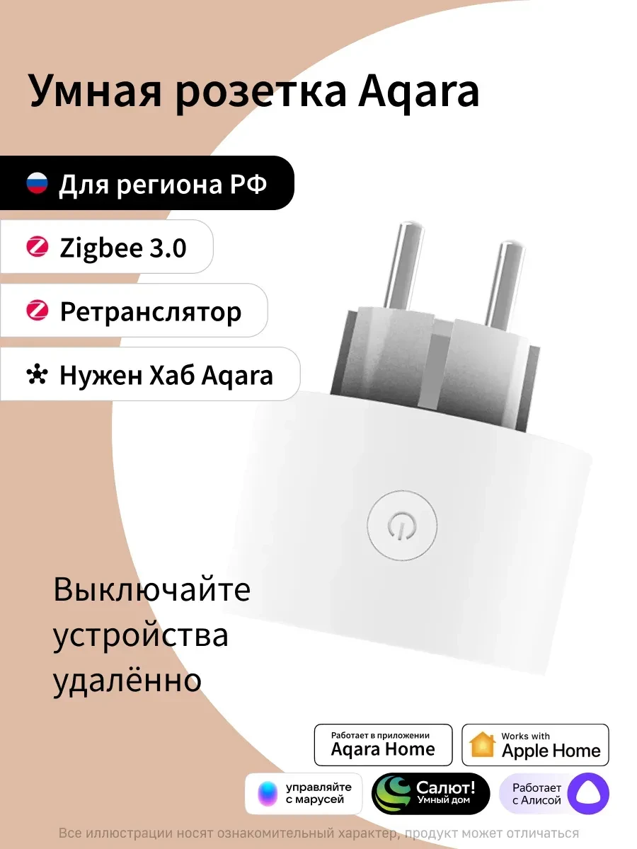 Умная розетка AQARA Smart Plug (EU)