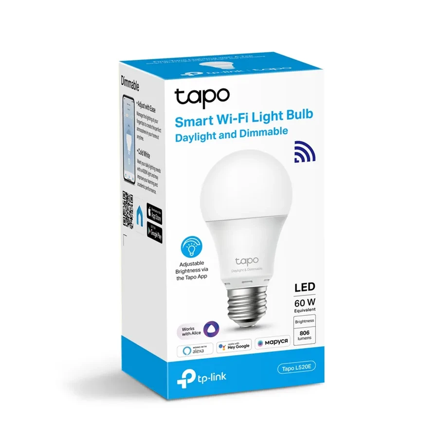 Светильник Lampochka TP-Link Tapo L520E, dimmer, 806 lm, E27 — 2