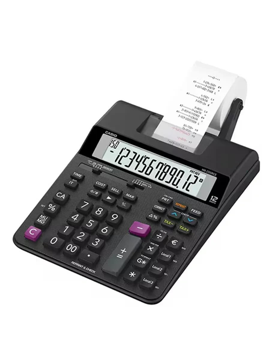 Калькулятор печатающий CASIO HR-200RCE-W-EC