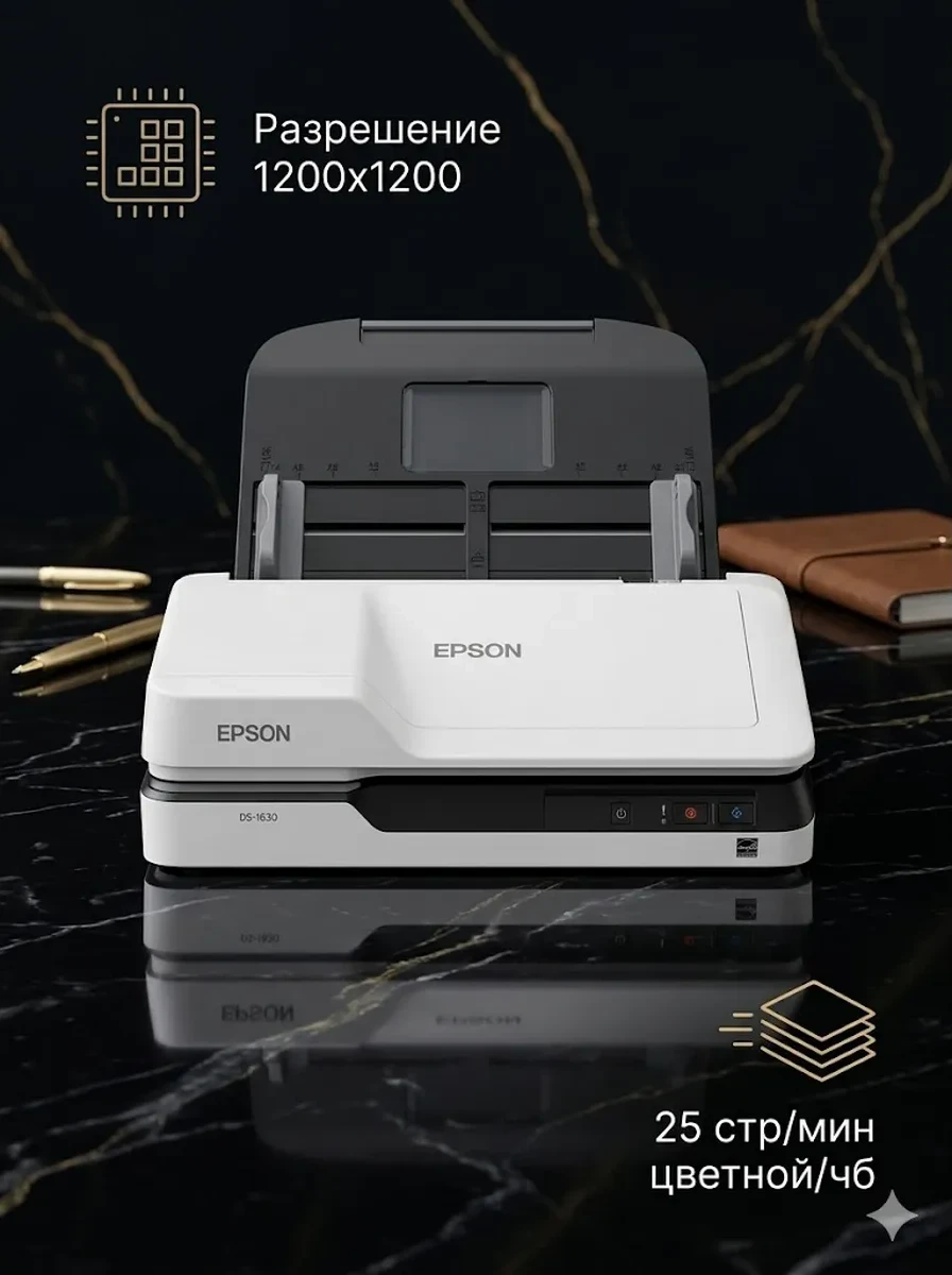 Сканер Epson WorkForce DS-1630 B11B239401, A4, 1200x1200dpi, USB