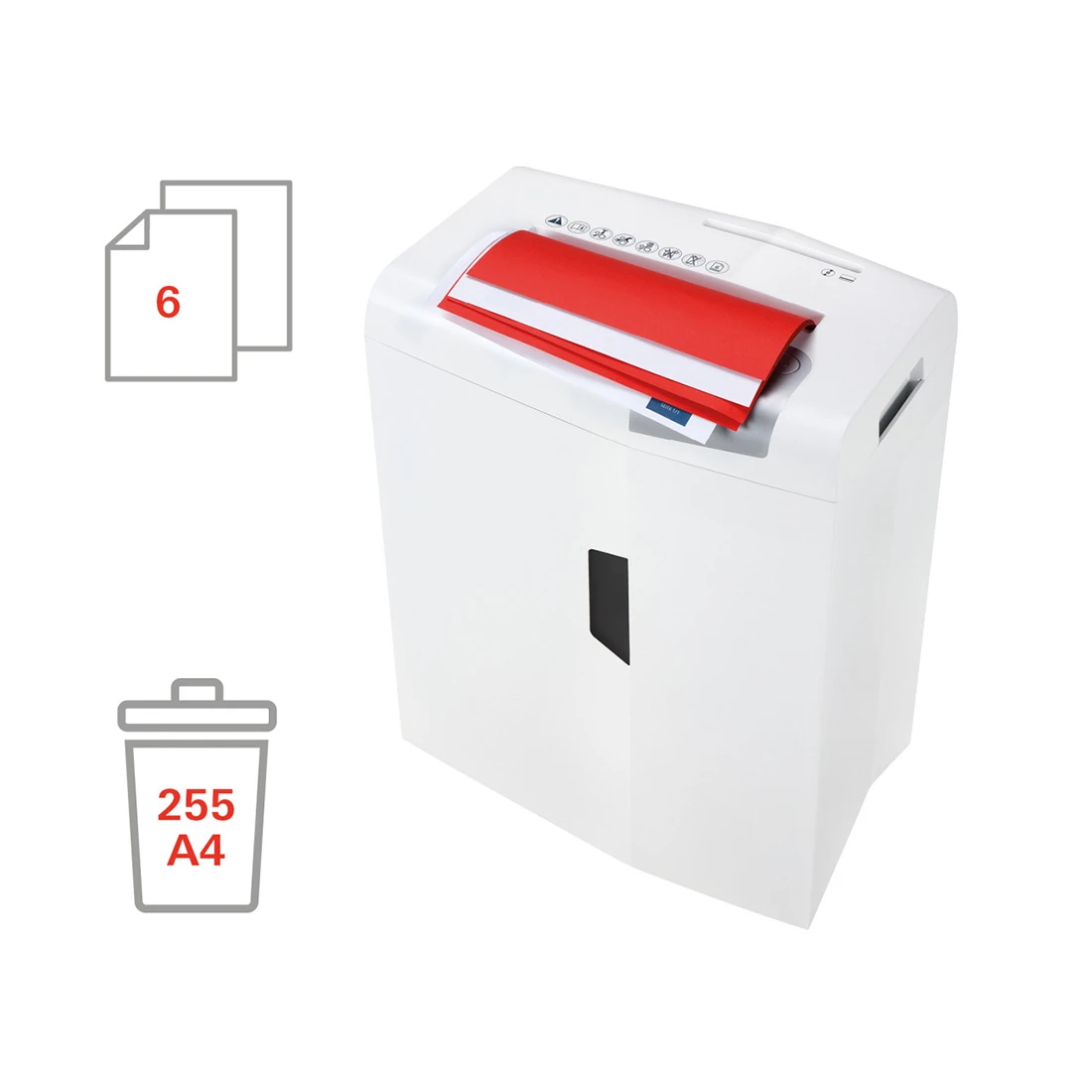 Шредер HSM Shredstar X6 pro, 6 лист, 2x15mm, P-5, 20л корзина