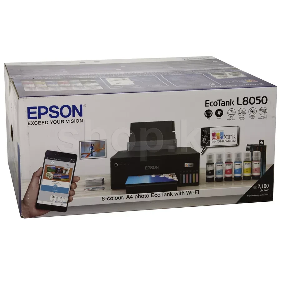 Принтер Epson L8050, струйный цветной, 22 стр/мин, A4 — 5