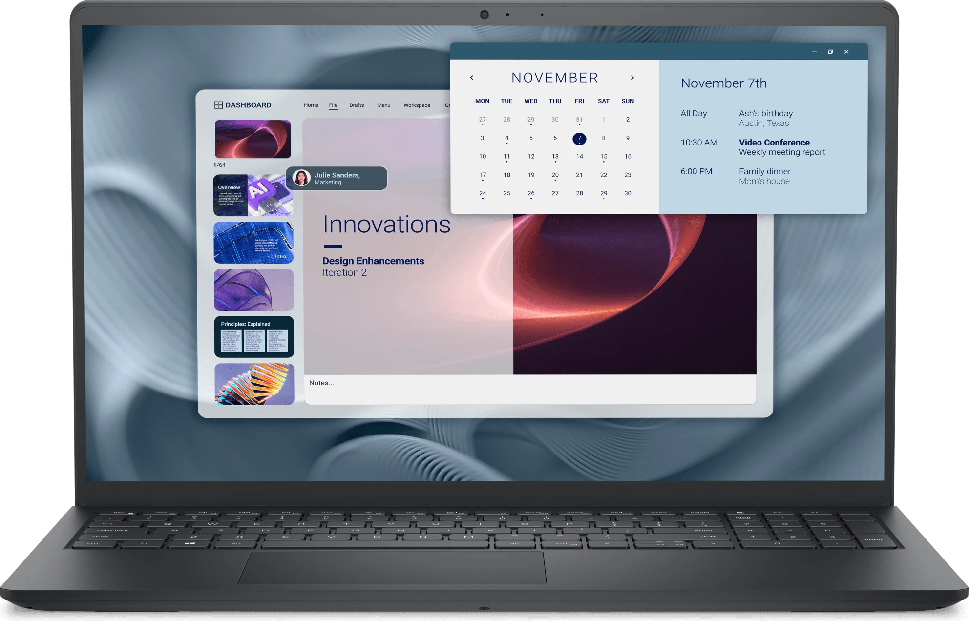 Ноутбук Dell Pro 15 Essential PV15250 PV15250_RPLU_004_P 15.6, Intel Core i3-100U, 8 ГБ, 512 ГБ, 16"