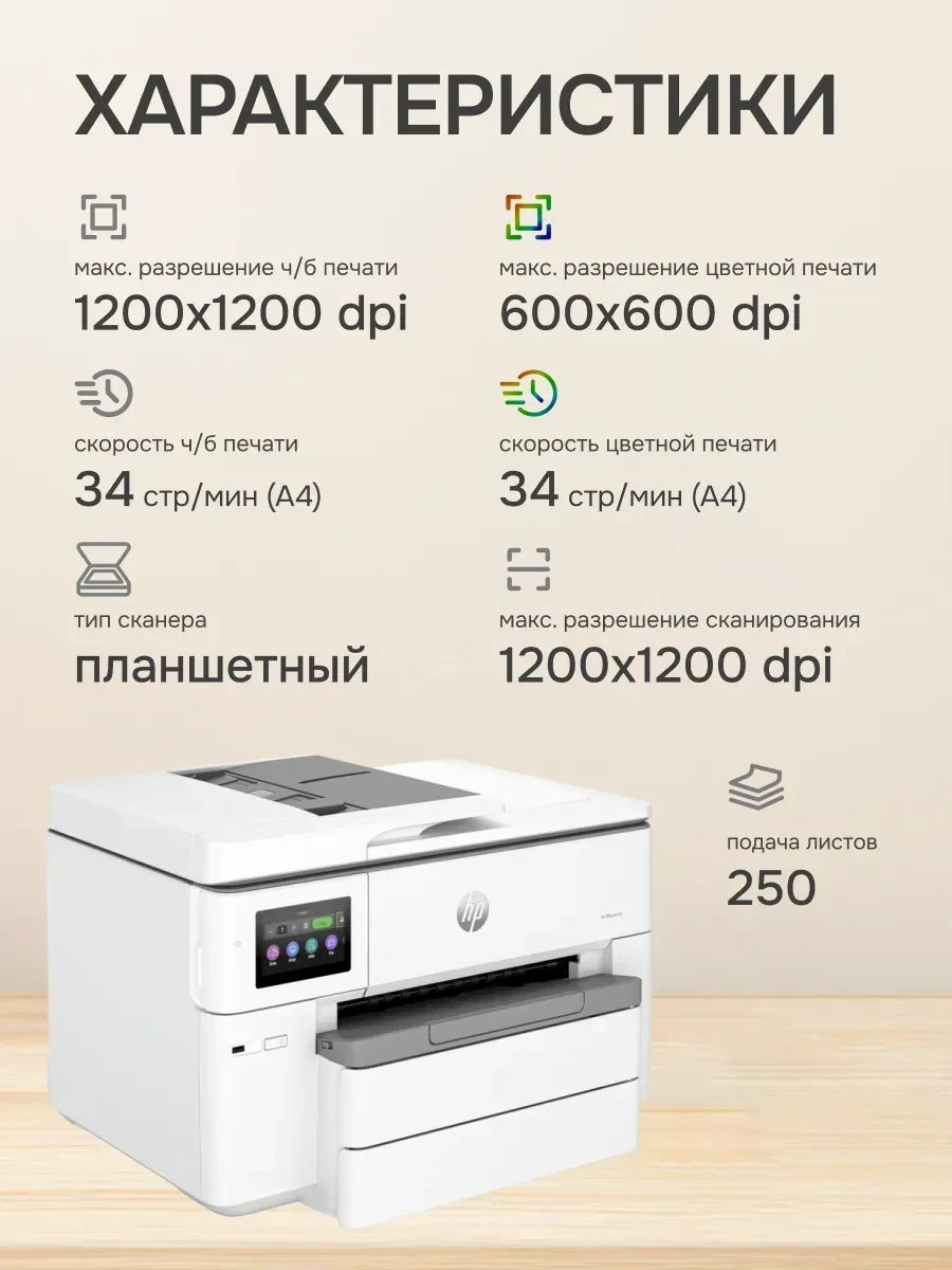 МФУ HP OfficeJet Pro 9730 WF, цветное, A3 — 2