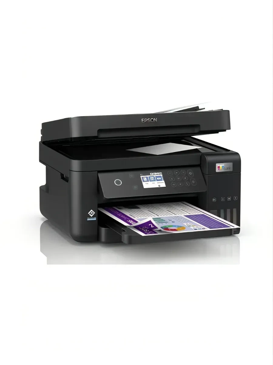МФУ струйное цветное Epson L6370 C11CL43405, А4, до 35 стр/мин, Ethernet, Wi-Fi Direct, ADF, Duplex, СНПЧ