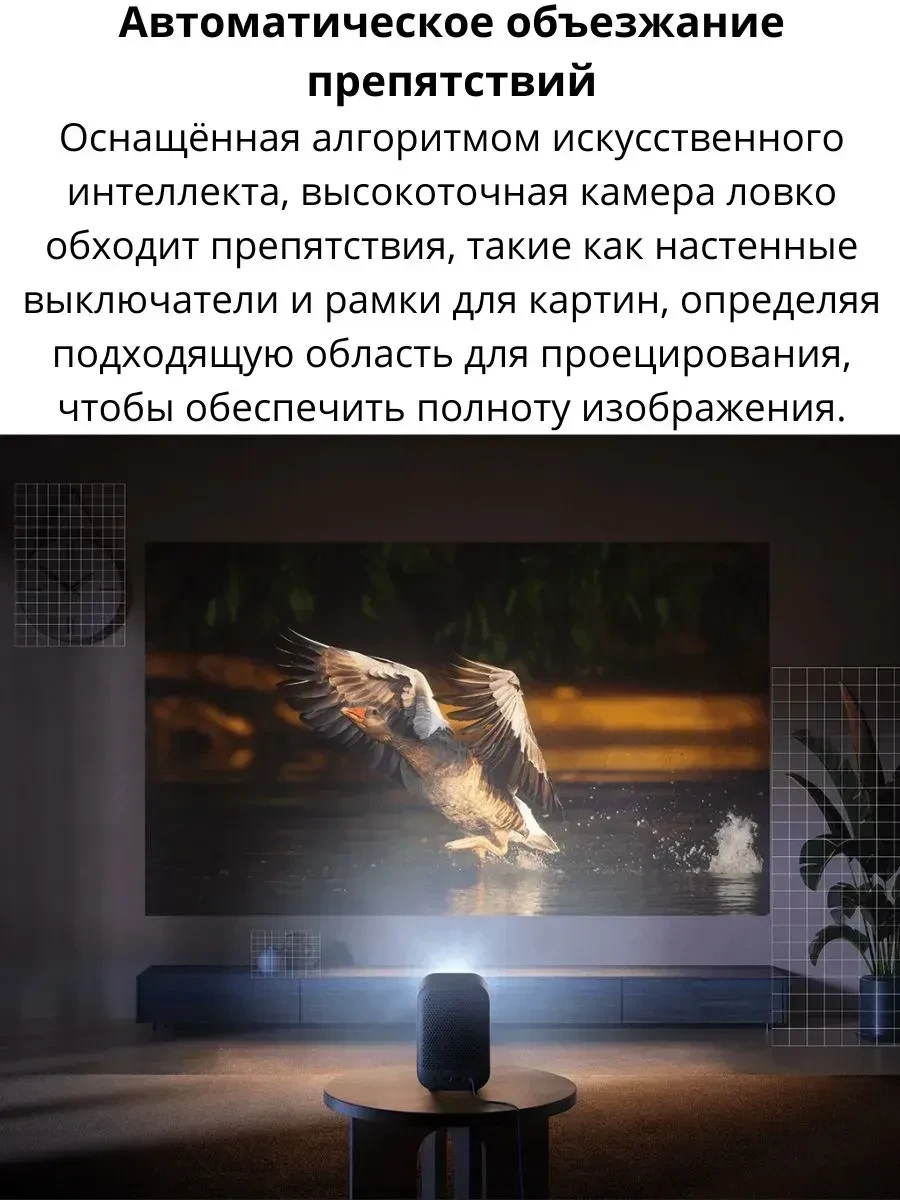 Проектор Xiaomi Smart Projector L1, 1920x1080, 200 ANSI lm, Google TV — 2