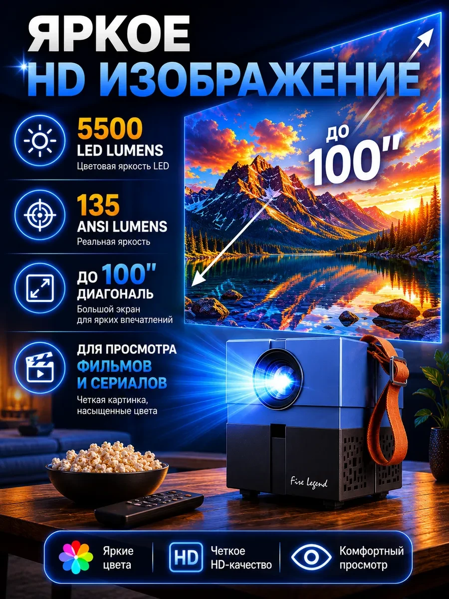 Проектор AOpen QH12а, LCD, 5500lm, 1000:1, HD 1920x1080, 30000hrs, 1.14kg — 4
