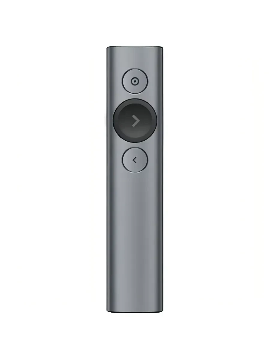 Презентер Logitech Spotlight Slate (серый, Bluetooth/2.4 GHz, перезаряжаемая литий-полимерная батарея 85мАч, 3D-акселерометр, гироскоп, кабель для зарядки, чехол) (M/N: R-R0011 / C-U0016)