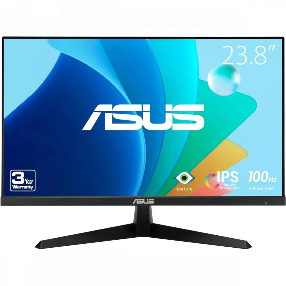 Монитор ASUS VY249HF, 24", IPS, 1920x1080, 100Hz, чёрный