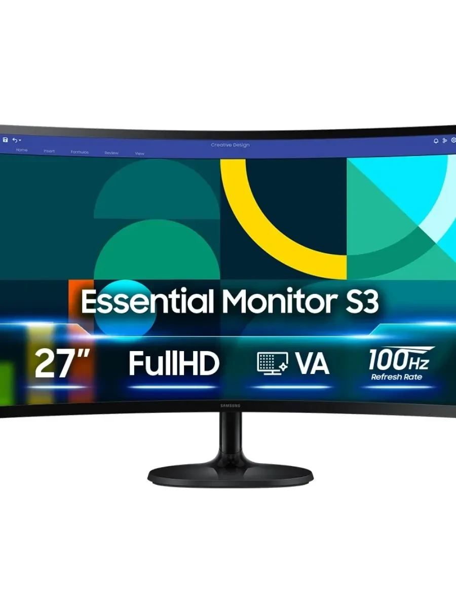 Монитор 27" SAMSUNG Essential S3 LS27D364GAIXCI VA — 4