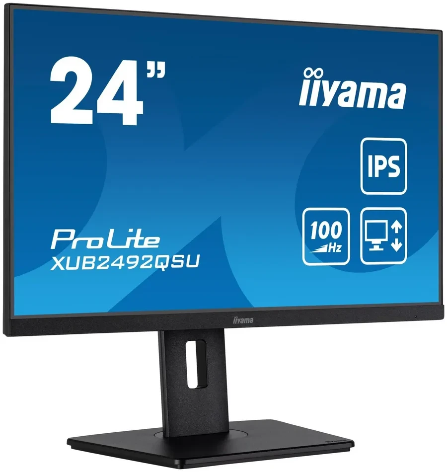 Монитор LCD 23.8'' 16:9 2560х1440(WQHD) IPS, 100 Hz, 300 cd/m2, 1000:1, 80M:1, 0,5 ms, HDMI, DP, USB-Hub, Height adj, Pivot, Tilt, Swivel, Speakers, Black