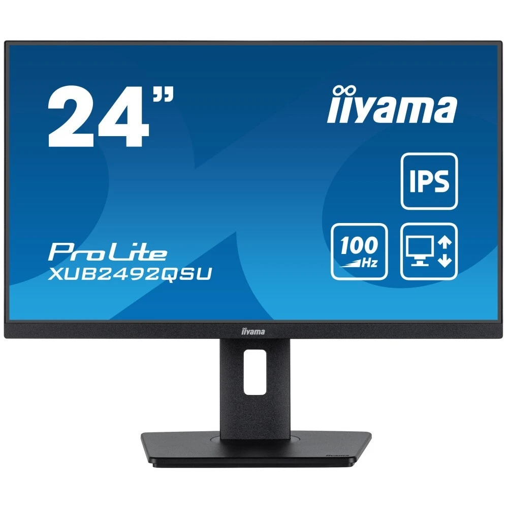 Монитор LCD 23.8'' 16:9 2560х1440(WQHD) IPS, 100 Hz, 300 cd/m2, 1000:1, 80M:1, 0,5 ms, HDMI, DP, USB-Hub, Height adj, Pivot, Tilt, Swivel, Speakers, Black — 5