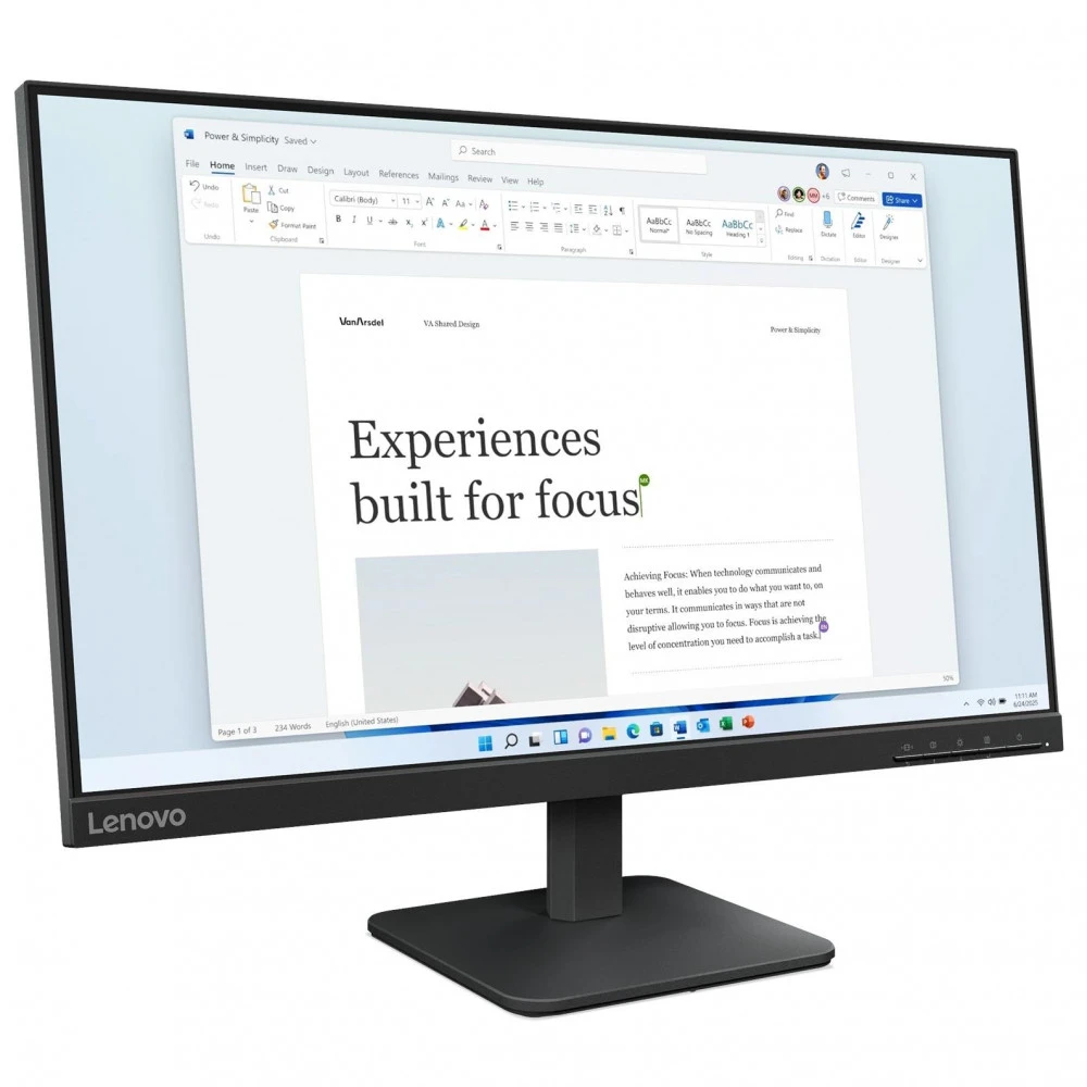Монитор 23.8" Lenovo L24-4e, Raven Black