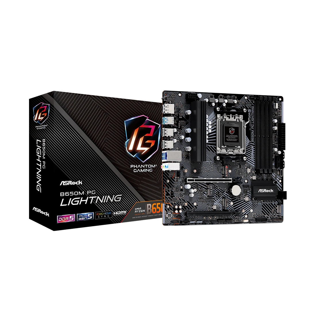 Материнская плата ASRock B650M PG LIGHTNING — 2