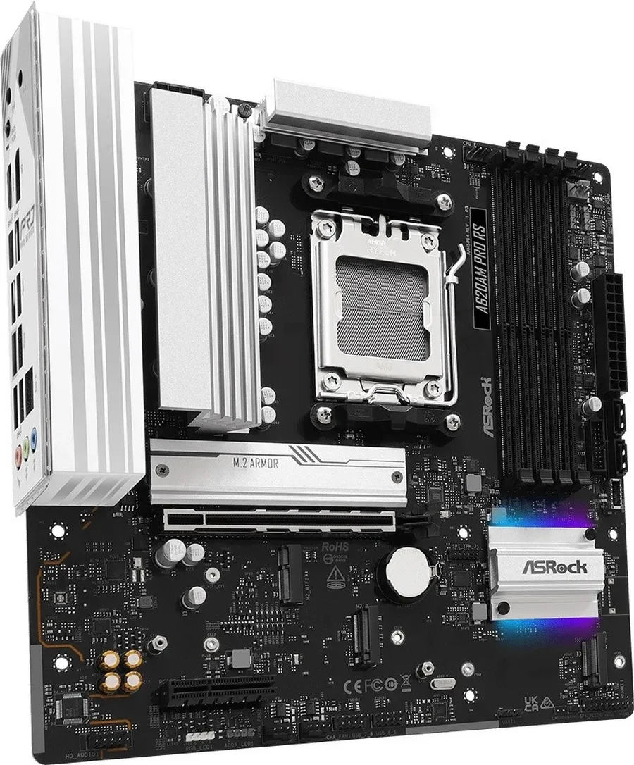 Материнская плата ASRock A620AM PRO-A AM5 4xDDR5 2xSATA3 RAID 3xM.2 Type-C HDMI mATX — 3