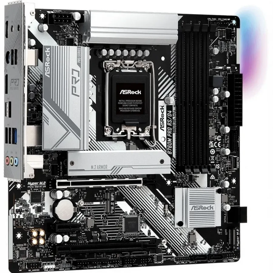 Материнская плата ASRock B760M PRO-A/D4 LGA1700 4xDDR4 4xSATA RAID 2xM.2 Type-C HDMI DP mATX — 3