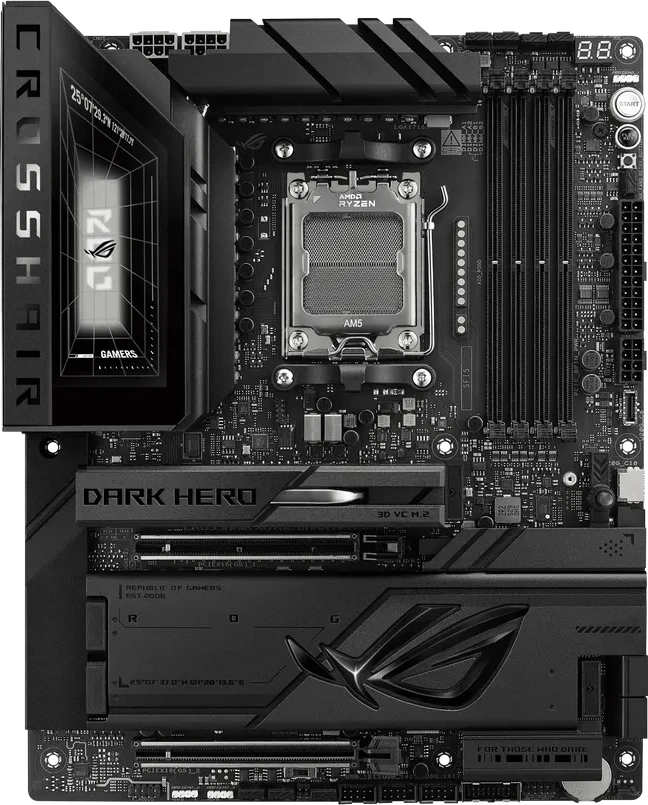 Сист.плата ROG CROSSHAIR X870E DARK HERO, X870E, AM5, 4xDDR5, 2xPCI-E x16, 5xM2, 2xUSB 4.0 Type C, HDMI, WIFI7, BOX — 2
