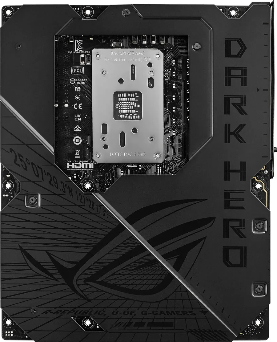 Сист.плата ROG CROSSHAIR X870E DARK HERO, X870E, AM5, 4xDDR5, 2xPCI-E x16, 5xM2, 2xUSB 4.0 Type C, HDMI, WIFI7, BOX — 4