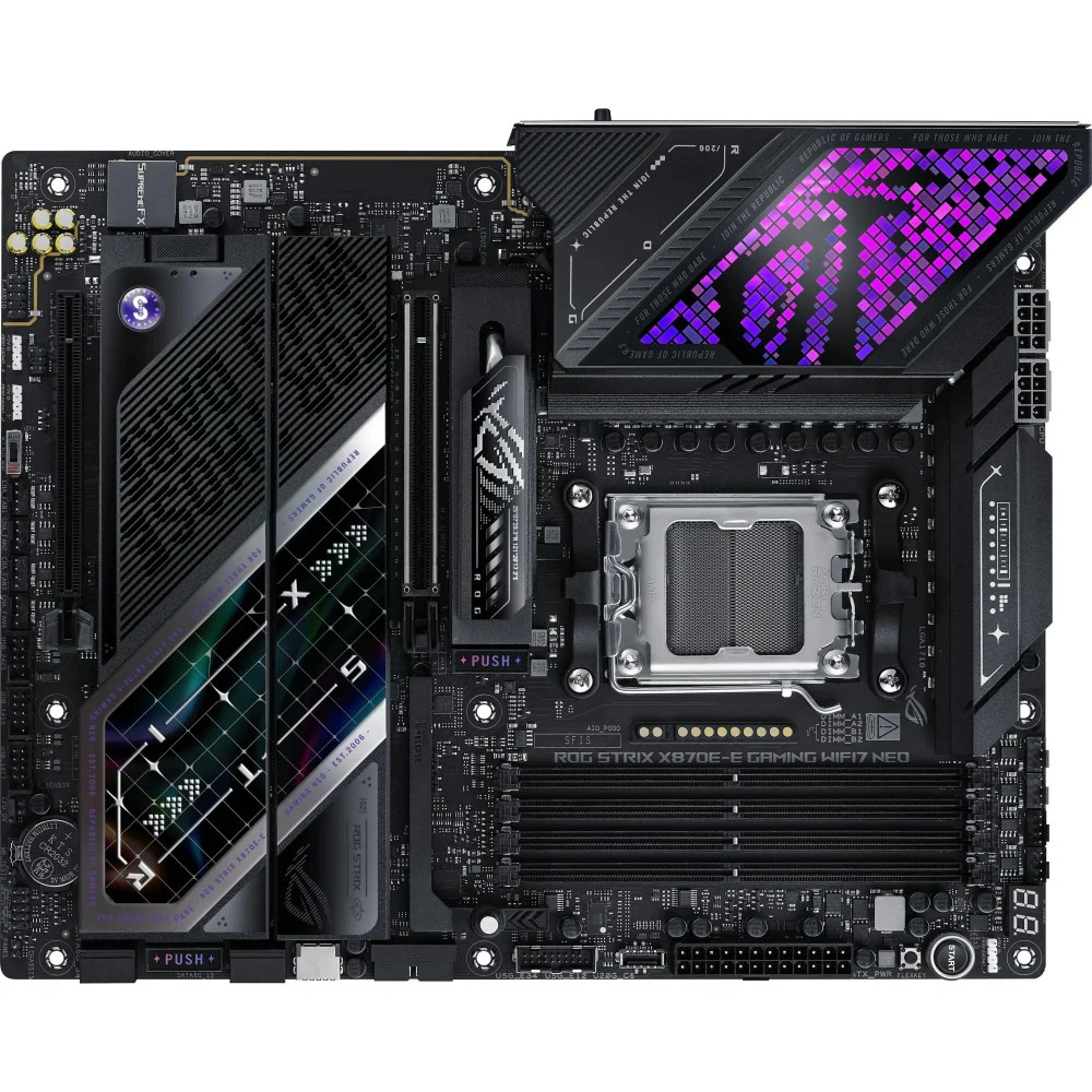 Сист.плата ASUS ROG STRIX X870E-E GAMING NEO, X870E, AM5, 4xDDR5, 2xPCI-E x16, 5xM2, SATA, HDMI, 2xUSB 4, WIFI7, BOX — 3
