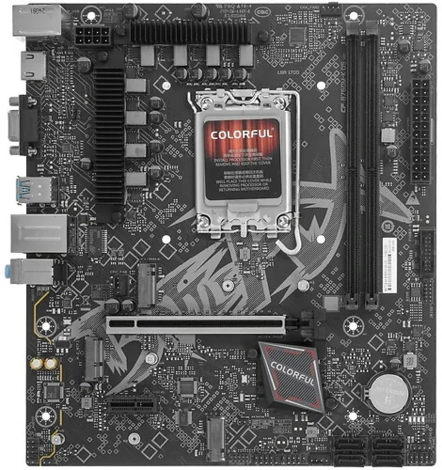 Материнская плата MB Socket1700, MATX, iB760 (VGA+HDMI) Colorful BATTLE-AX B760M-K D5 V21A, 2DDR5, PCIx16, PCIx1