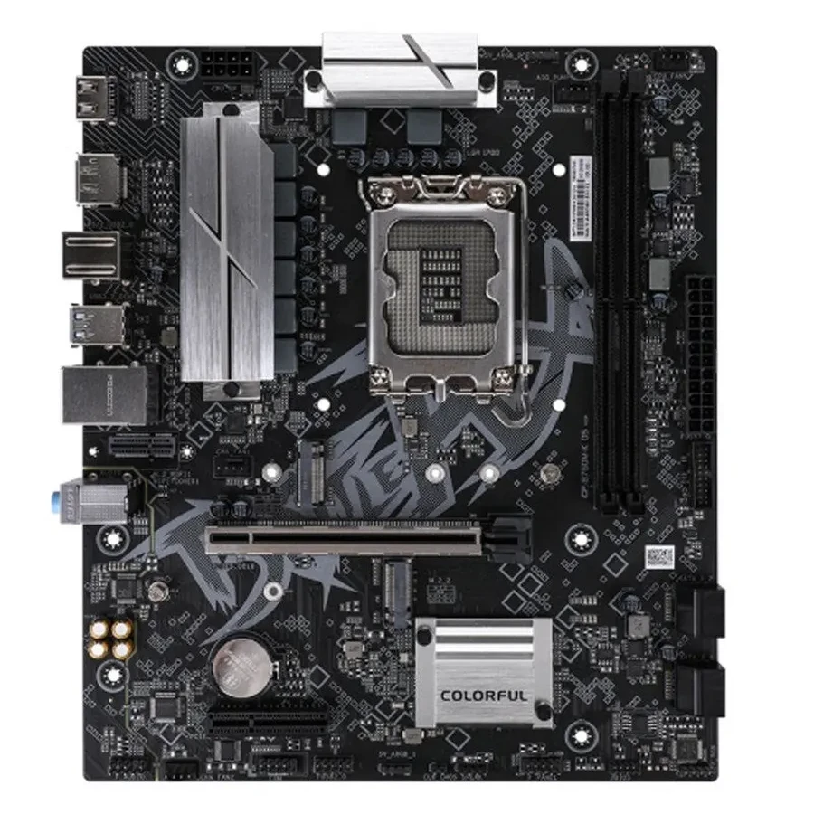 Материнская плата MB Socket1700, MATX, iB760 (VGA+HDMI) Colorful BATTLE-AX B760M-K D5 V21A, 2DDR5, PCIx16, PCIx1 — 2