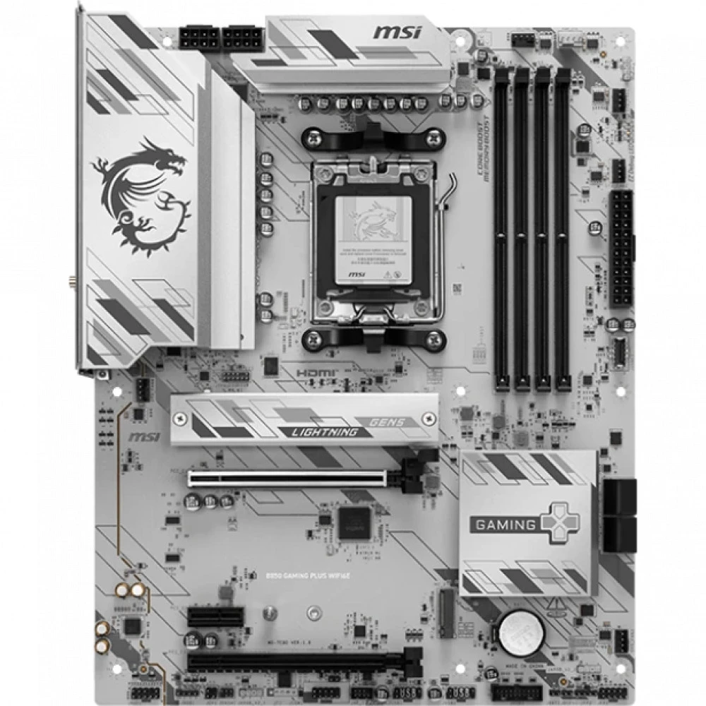 Материнская плата MSI B850 GAMING PLUS WIFI6E AM5 4xDDR5 4xSATA3 RAID 2xM.2 DP HDMI 2xType-C ATX